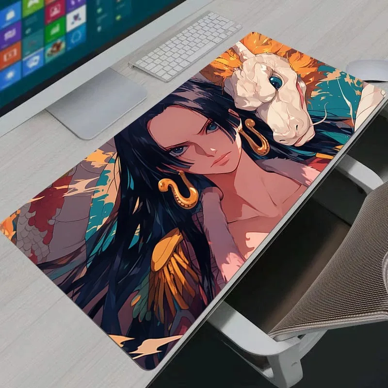 Anime Maus PadOne Piece Boa·Hancock HD Druck Computer Gamer Locking Edge Mousepad XXL Tastatur PC Mäuse Matten Pad für LOL Csgo