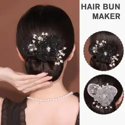 Cloth Flower Hair Clip Exquisite Flexible Hair Styling Tool Twist Hairstyle Bun Non-slip Hair Bun Maker Hair Accessories