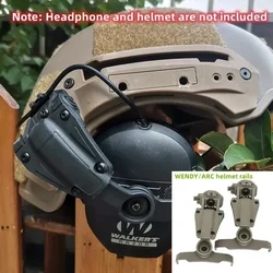 Tactical Headset Bracket Wendy Helmet ARC Rail Adapter for Walker's Razor Slim Electronic Hearing Protection Shooting Headset