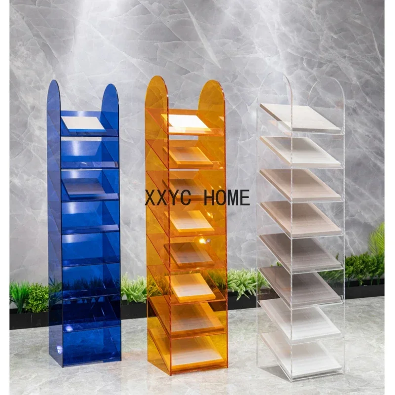 

Acrylic Cabinet Door Panel Display Stand Stone Marble Color Card Display Rack
