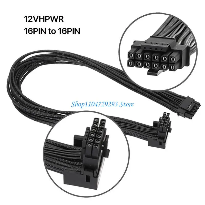 

Y2GD PCIE5.0 16 to 16Pin Cable 24AWG 12VHPWR Power Supply 16Pins Module Cable for GPU