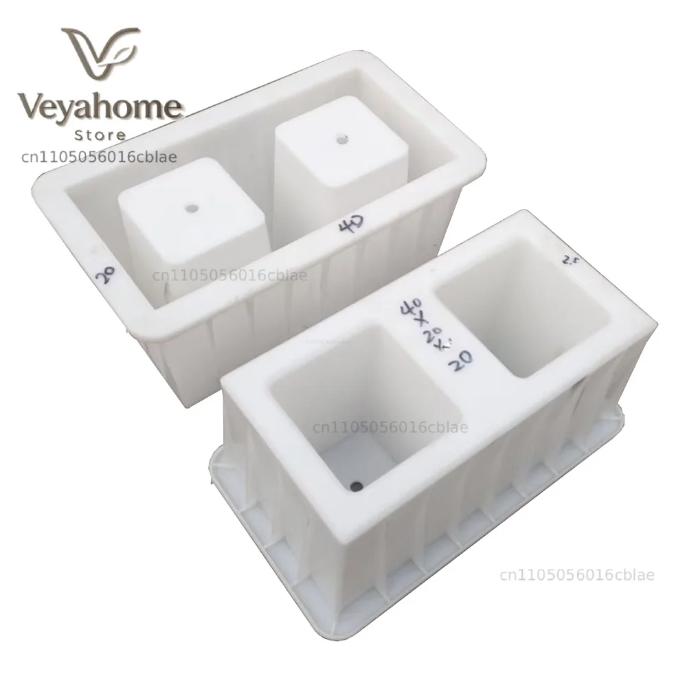 Plastic Cement Double Hole Hollow Wall Brick Molds, 40x20cm