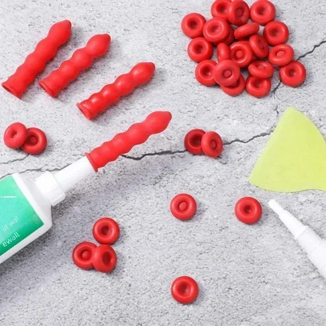 100pcs Caulking Gun Nozzles Cap Red Caulk Saving Cap Caulk Sealer Saver Open Caulking Tube for Sealing and Preserving Tools