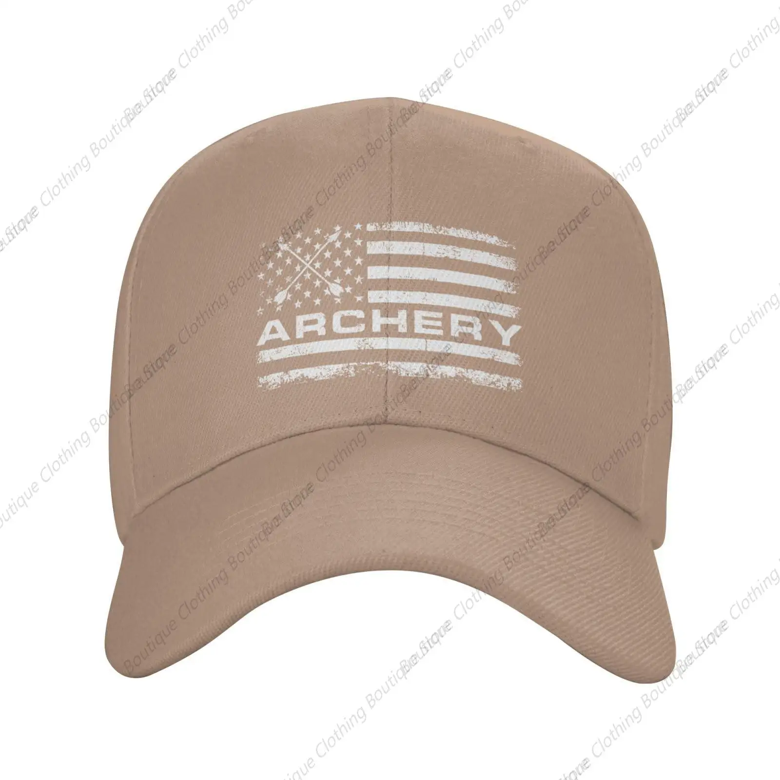 

Archery with USA Flag Baseball Cap for Men Women Hat Adjustable Truck Driver Baseball Caps Dad Hats Natural