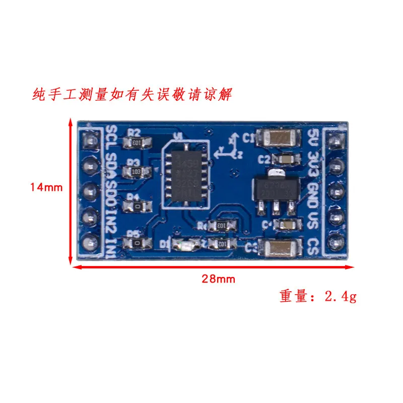 ADXL345 Chip Digital Triaxial Gravity Acceleration Tilt Angle Sensor Module IIC SPI, Minimum Order 2 Pieces