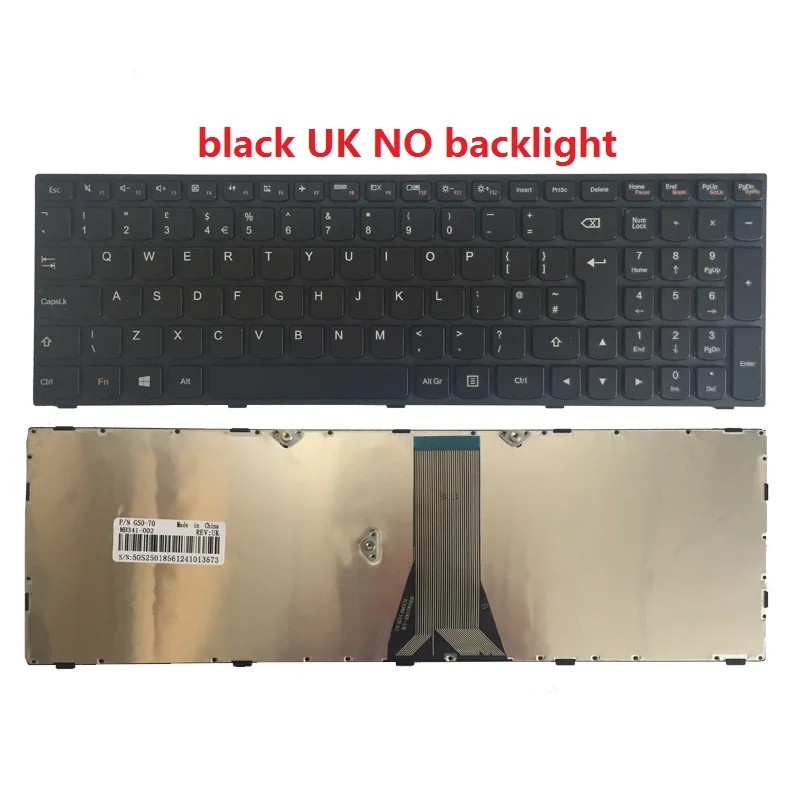 UK Laptop Keyboard for Lenovo ideapad 500-15ISK 500-15ACZ 300-15IBR 300-15ISK 300-17ISK 305-15 305-15IBD 305-15IBY 305-15IHW