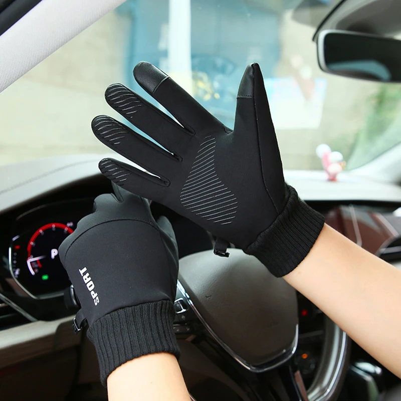 

Winter Waterproof Men's Gloves, Touchscreen Windproof Sports Fishing Driving Motorcycle Ski Non-slip Warm Cycling Women Gloves