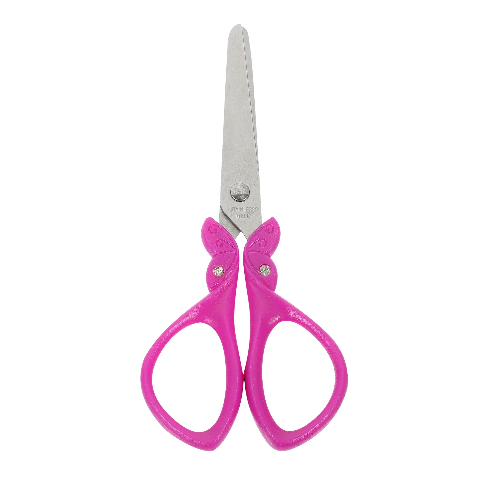 Safe Rounded Head Craft Scissors Diamond Embellished Scissors for Paper Cutting Preschool Training Supplies