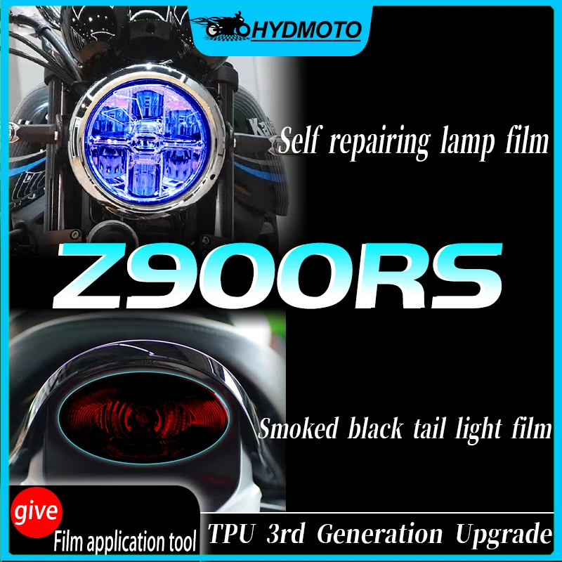 For Kawasaki Z900RS Z900 RS instrument protective film transparent headlights smoked black tail lights rearview mirrors