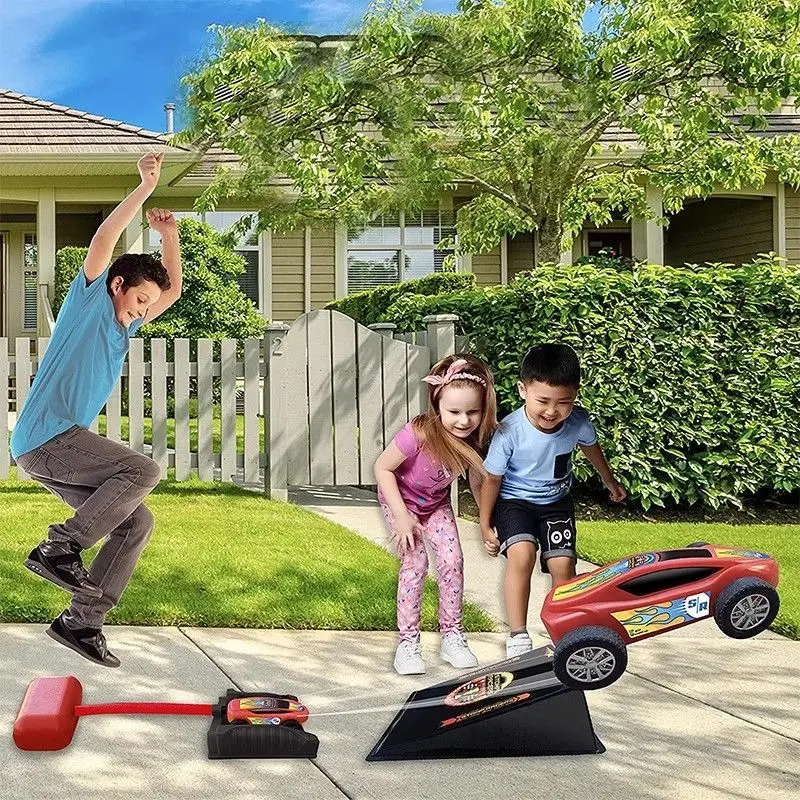 

Children's Gift for Children's Day, Family Outdoor Interactive Toy, Foot-Operated Car Launch Toy, Foot-Operated Racing Launch