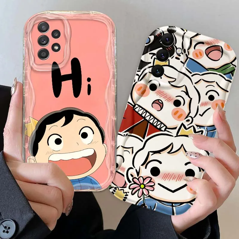 

Cute King Ranking Cartoon Phone Case For Samsung A73 A72 A71 A56 A55 A54 A53 A52 A51 A32 A36 A26 A25 A13 A14 5G Wave Oil