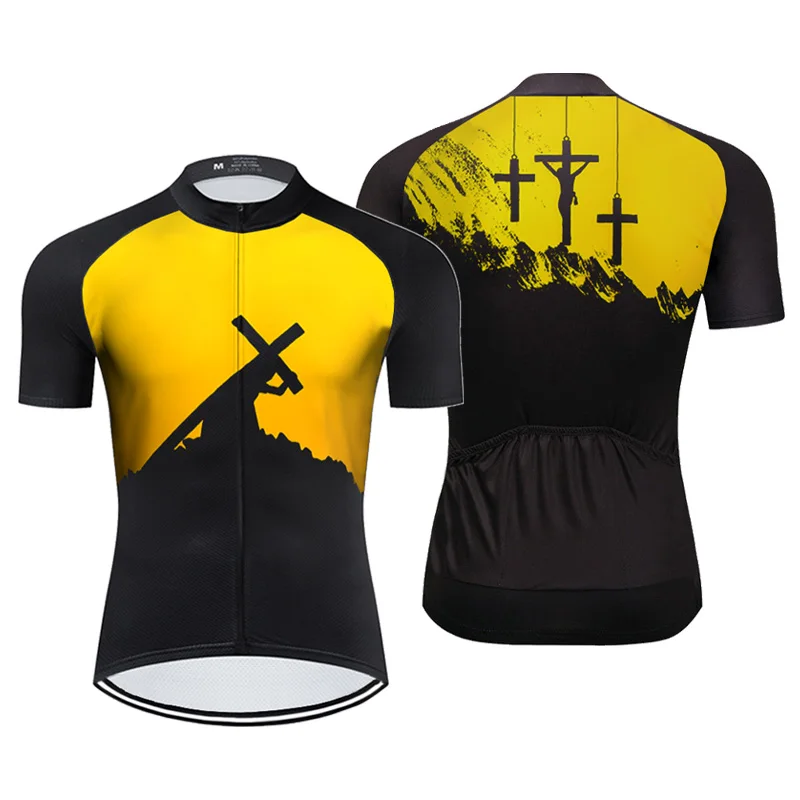 2024 Church Jesus Short Sleeve Bicycle Jersey Clothes MTB Road Cycling Sport Bike Top Cross Jersey Wear Sport Comfortabl Shit