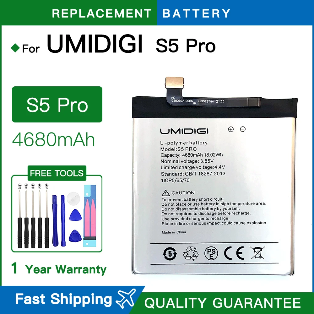 Brand new 100% Original Replacement Mobile Phone Battery S5 Pro For Umidigi Umi 4680Mah