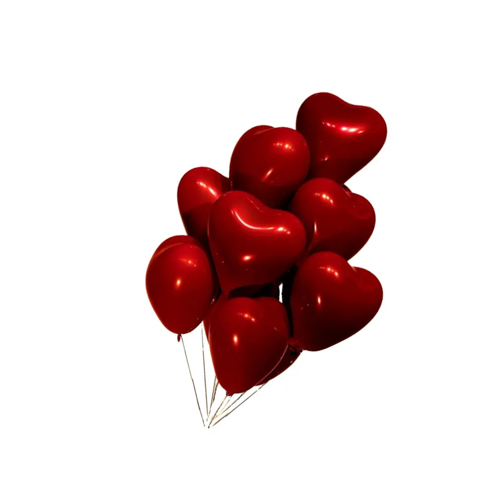 

50pcs Heart Shape Balloons Love Balloon Decorative Party Wedding Festival Supplies for Valentine's Day Kids Family Events