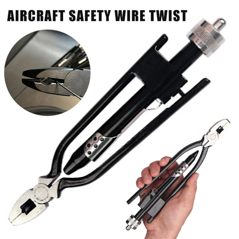 Safety Wire Twisting Pliers Aircraft Wire Twisting Tool 0.3-0.7MM Wire Grip Twist Cut Tool For Aircraft Machinery Vehicles