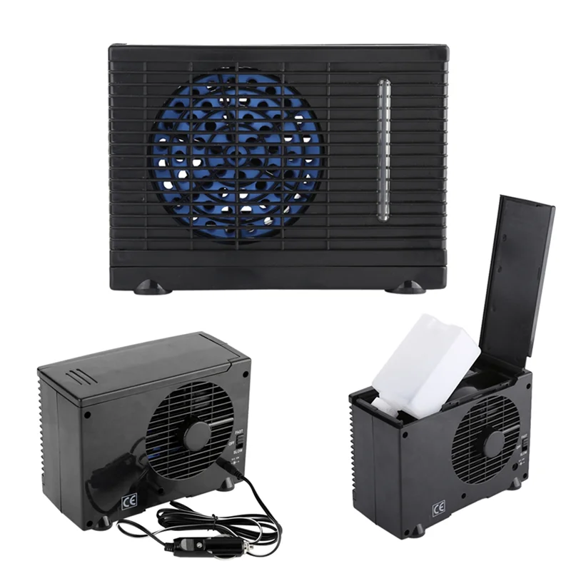 

AT92-Mini Car Air Cooling Fan Evaporative Air Cooling Fan Portable 12V Car Truck Home Mini Air Cooler Water Cooling Fan