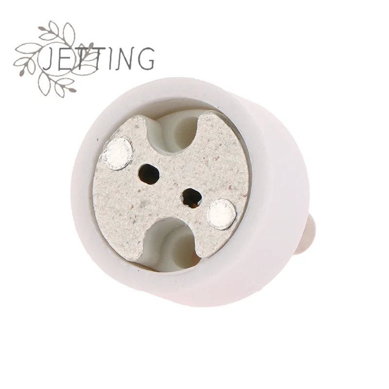Hot 1pc GU10 To MR16 Ceramic Socket Base Halogen LED Light Bulb G4 GU5.3 GY6.35 Pin Adapter White Converter Lamp Holder