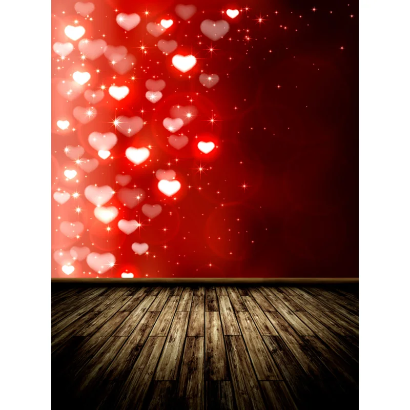 Художественный тканевый фон для студийной фотосъемки в стиле Дня Святого Валентина с надписью «Love Heart из розового дерева Floor» 211215-07