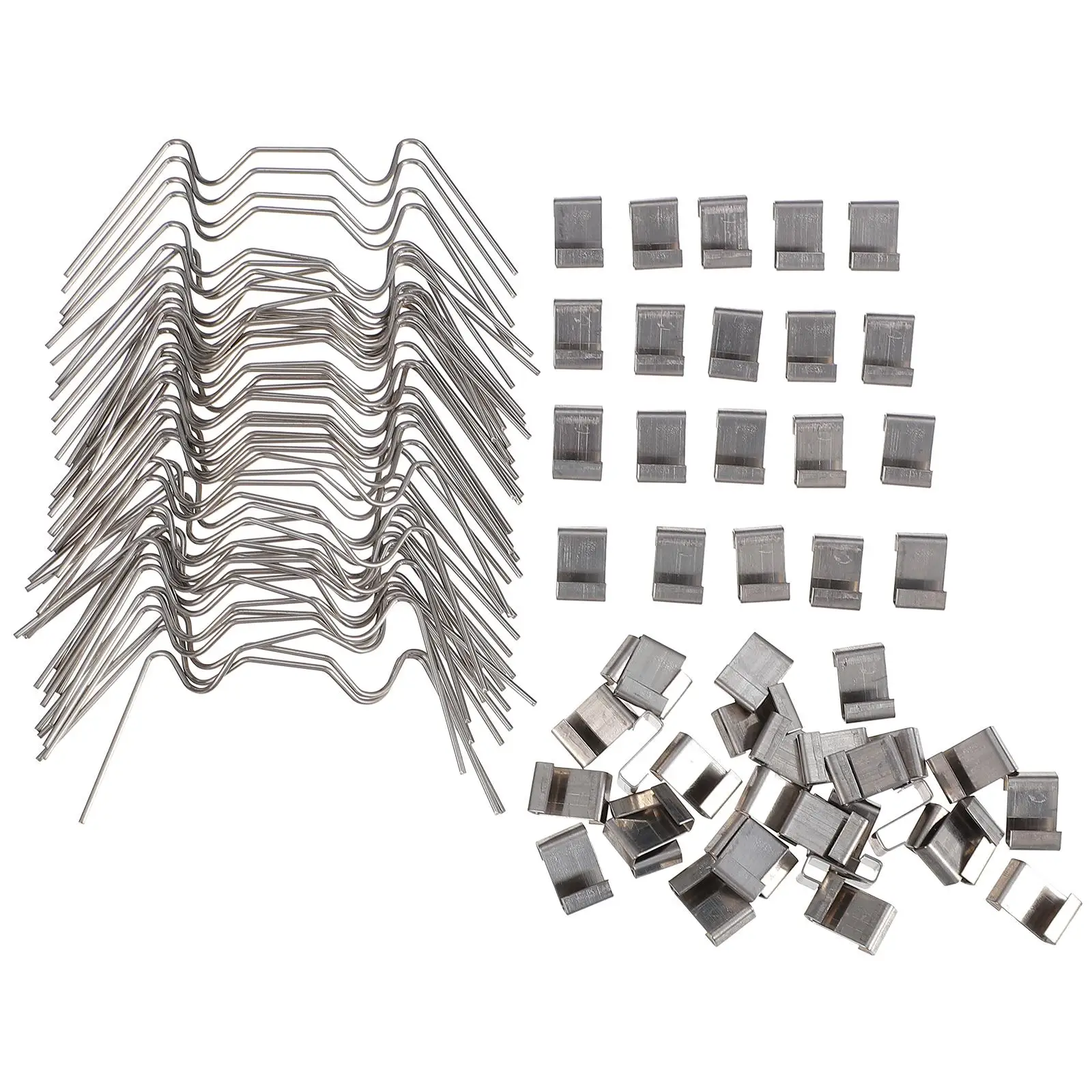 100 Pcs Greenhouse Glass Clips Stainless Steel Pane Fixing Plate Thread Holder Rust Resistant Easy Installation