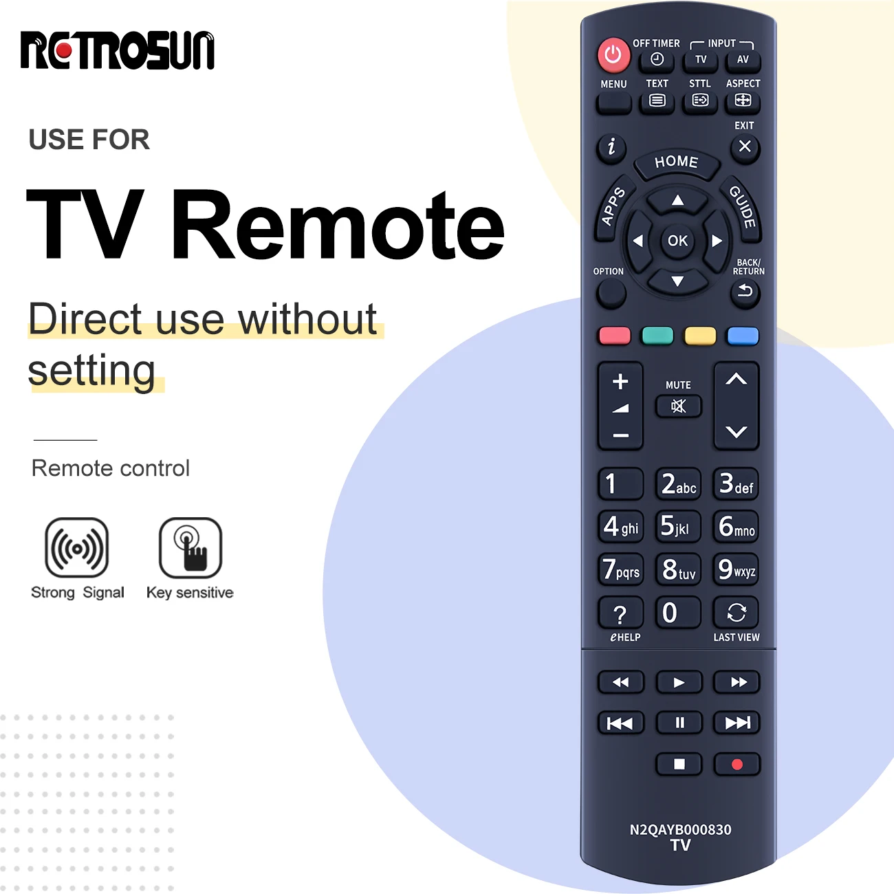 รีโมทคอนโทรลทีวี N2QAYB000830ของแท้ใหม่สำหรับ Panasonic TX-L39E6B H-LR42E6 TX-L24XW6 TX-L39EW6 TX-L39EF62 TX-L39E6BK TX-L32E6Y