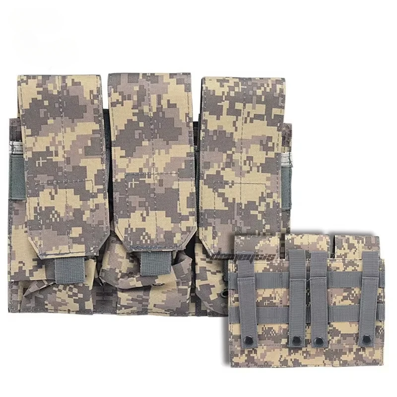 Tactical Triple Mag Pouch Molle Magazine Pouch Hunting Tool Bag Vest Combat Assault Accessory Pack for M14 Ak47 Rifle Holder