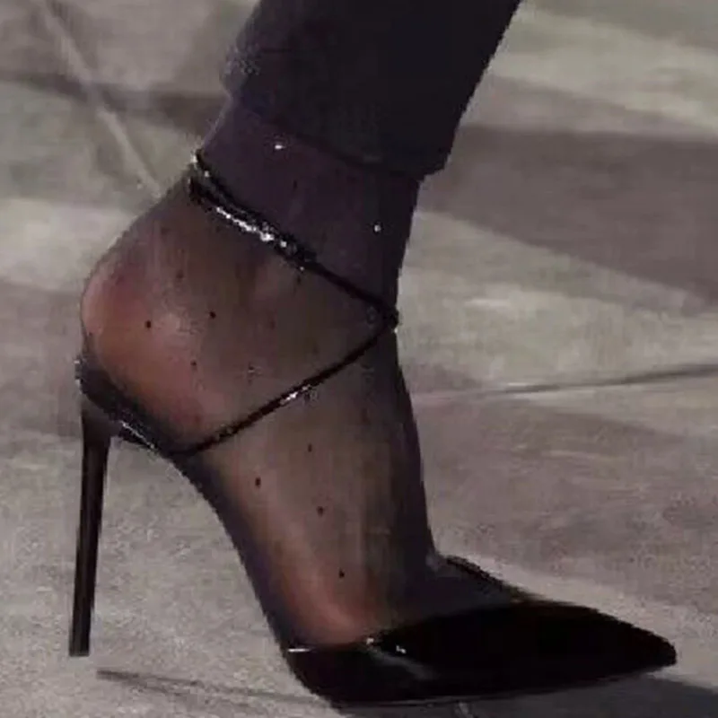 

New Buckle Black Pumps Women Summer Sandals Women Pointed Toed Sexy Stiletto High Heels Dress Shoes Women Sandalias Female