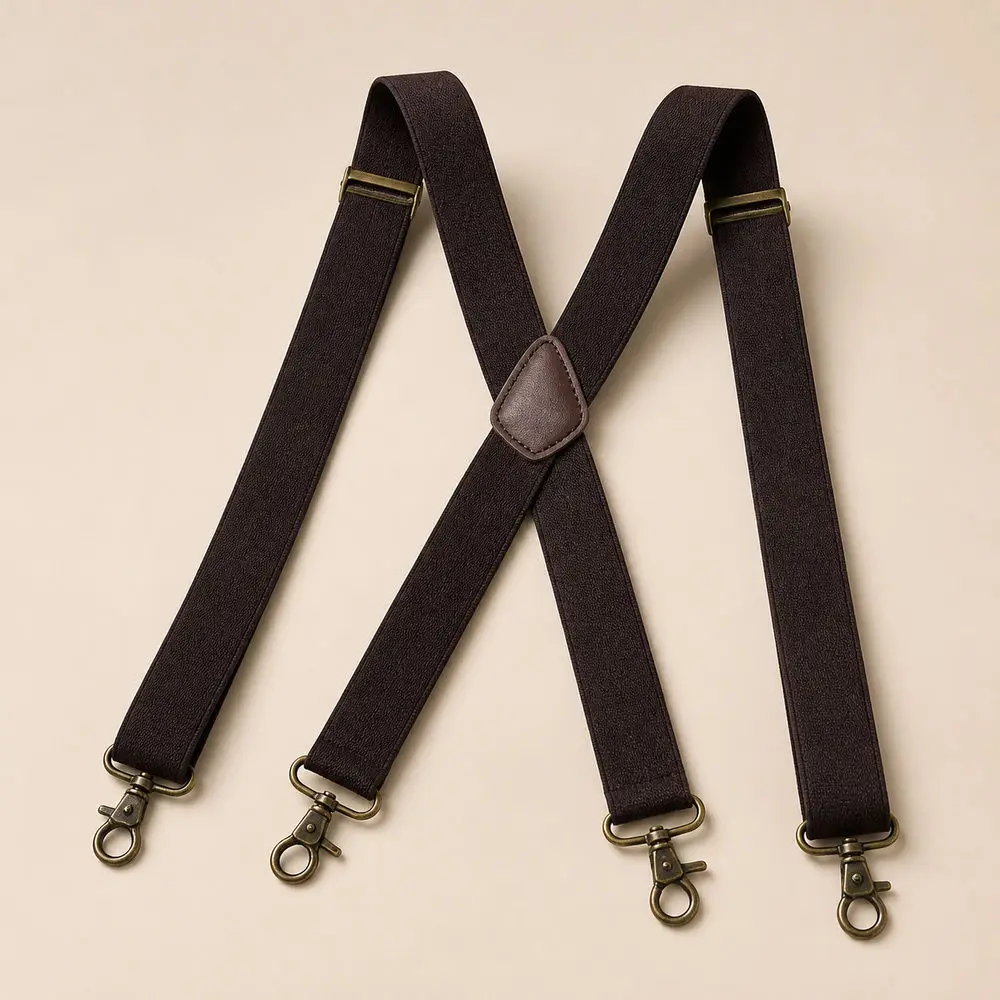 suspensorios-x-back-cor-cafe-quatro-fechos-giratorios-tiras-elasticas-aplicacao-central-suspensorios-unissex-para-calcas-acessorio-de-fantasia