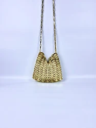 2023 New Network Red Same Style Women's Bag Mobile Bag Chain Shiny Slice Bling One Shoulder Crossbody Bag