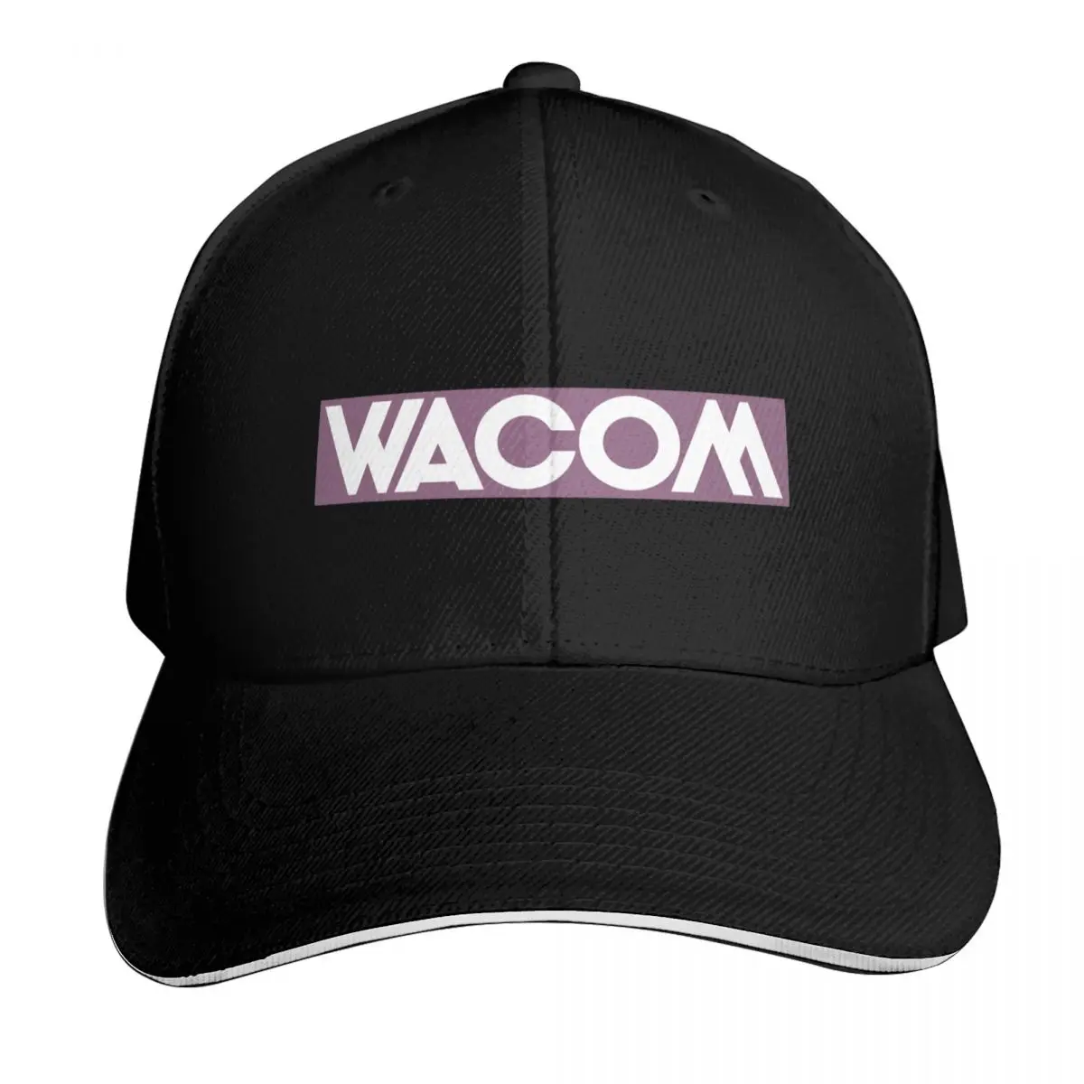 Wacom logo purple Baseball Cap Contrast Two Tone Brim Snapback Flat Bill Strapback Dad Hat