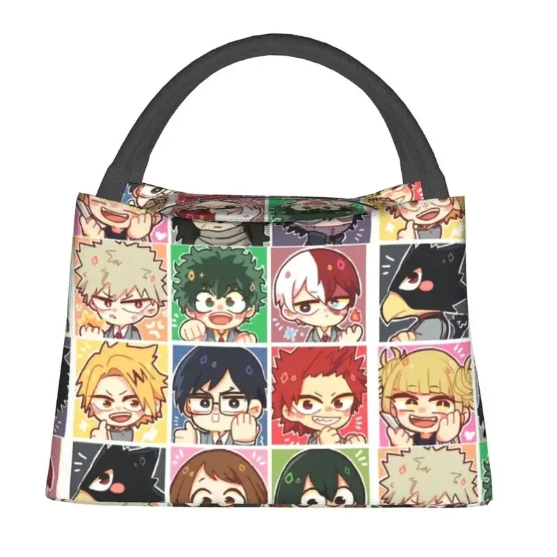 My Hero Academia Elites Of Class Resuable Lunch Boxes Women Waterproof Anime Manga Cooler Thermal Food Insulated Lunch Bag