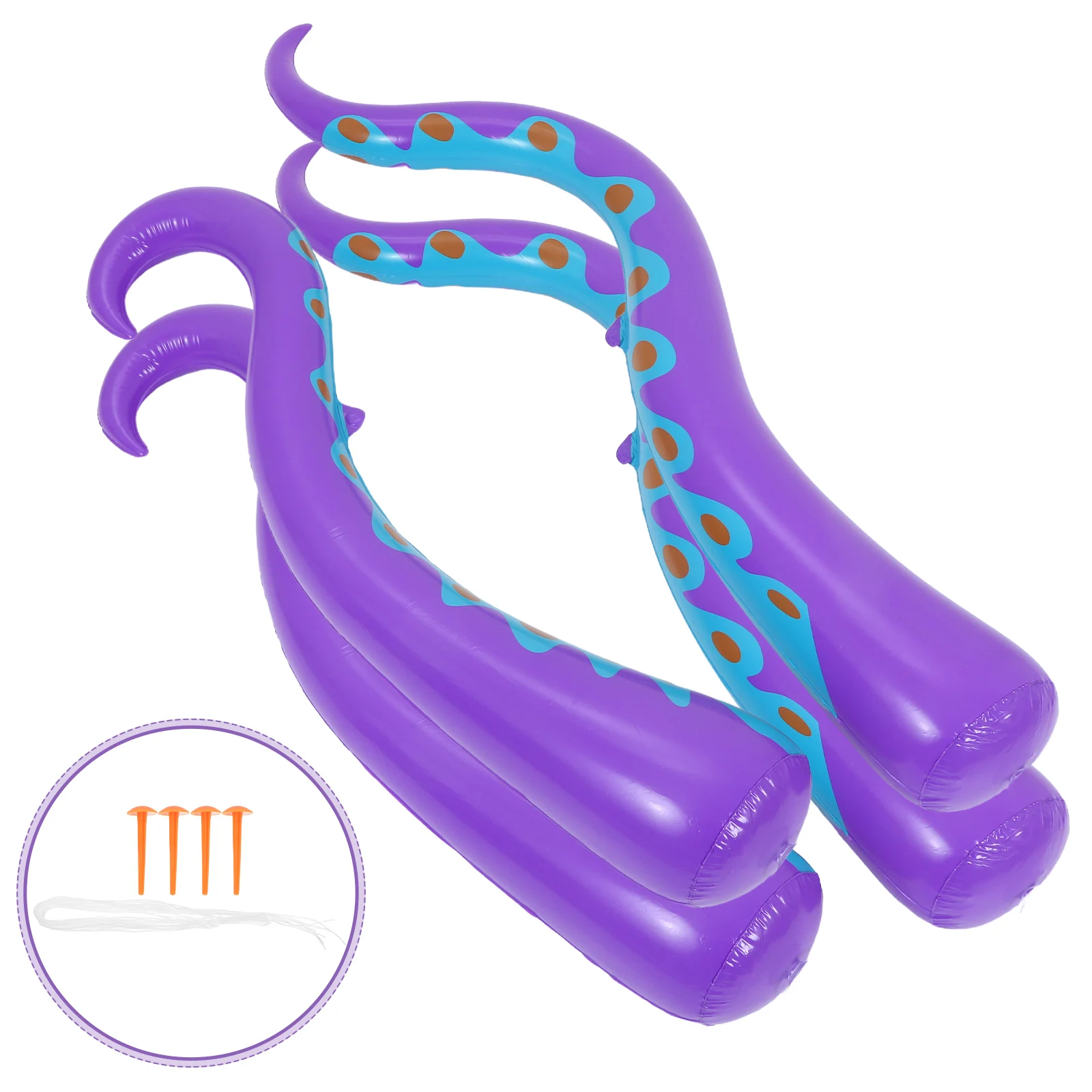 

Inflatable Octopus Decoration Halloween Tentacles for Window Diving Training Purple Plastic