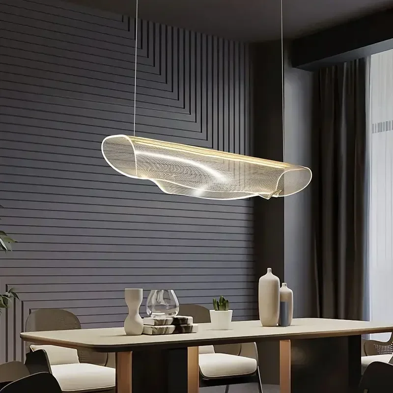 Modern Lustre Acrylic Led Chandeliers Lighting Creative Art Design Dining Room Kitchen Pendant Lights Office Bar Hanging Lamps