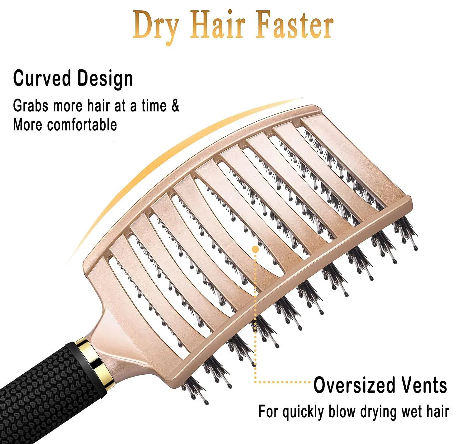 Hairdressing Comb Bristle Nylon Detangling Wet Dry Curly Brush Salon Hair Scalp Massage Brush Barber Home Hair Styling Comb Tool