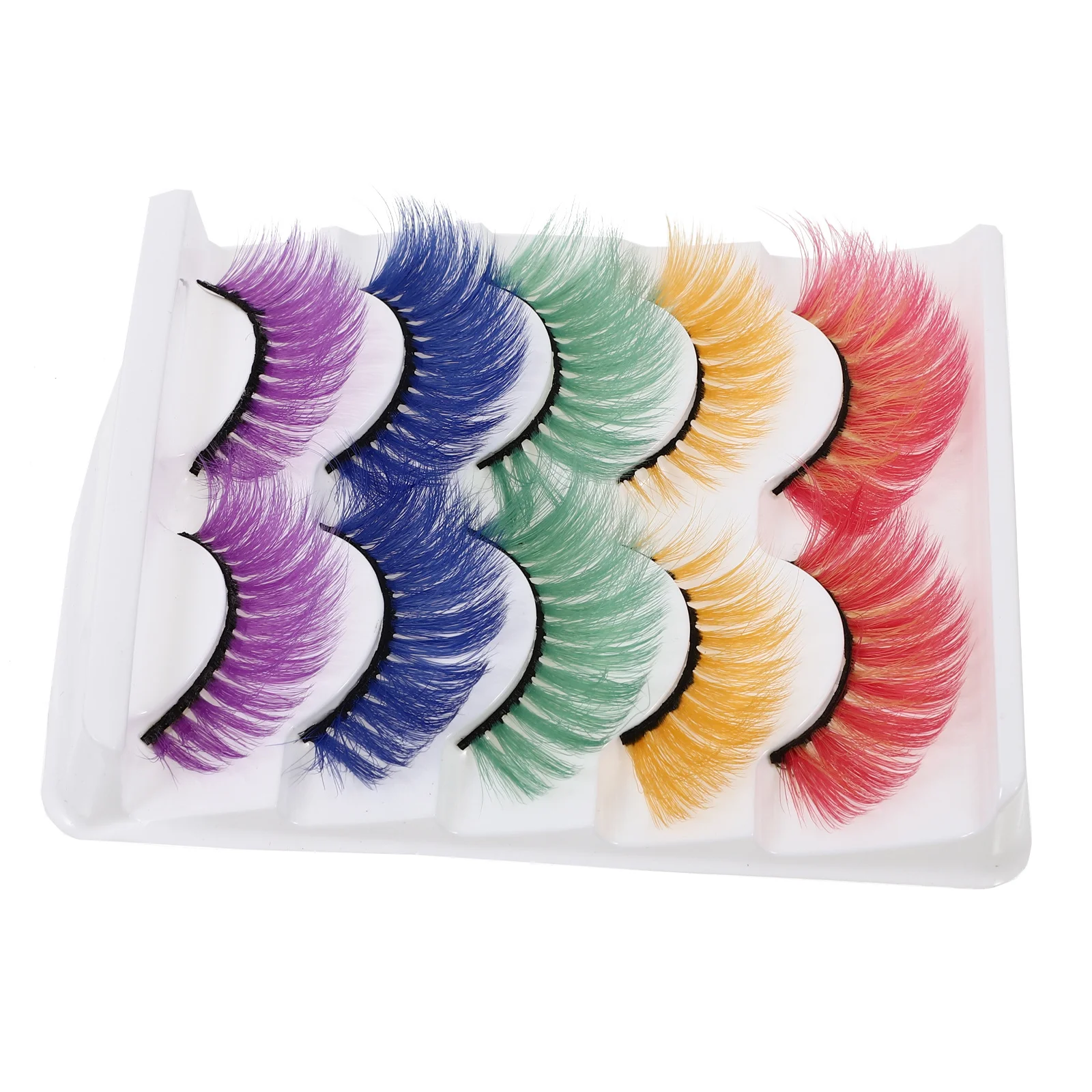 Cílios postiços 3d coloridos, maquiagem densa para mulheres, festa noturna, casamento, cosplay, acessórios para os olhos, ferramentas de beleza