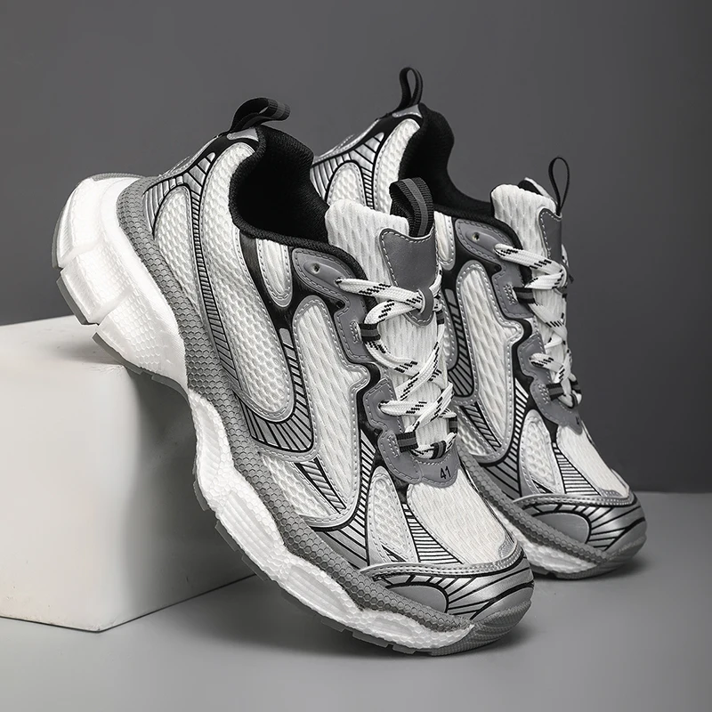 

Autumn Trendy Mens Womens Sports Shoes Anti Slip Shock-absorbing Retro Running Shoes Collision Resistant Flexible Walking Shoes