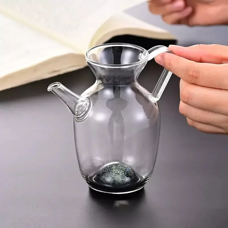 300ml Starry Sky Bottom High Borosilicate Glass Tea Pot Song Dynasty Glass Teapot for Brewing Loose Green Tea Flower Tea Maker
