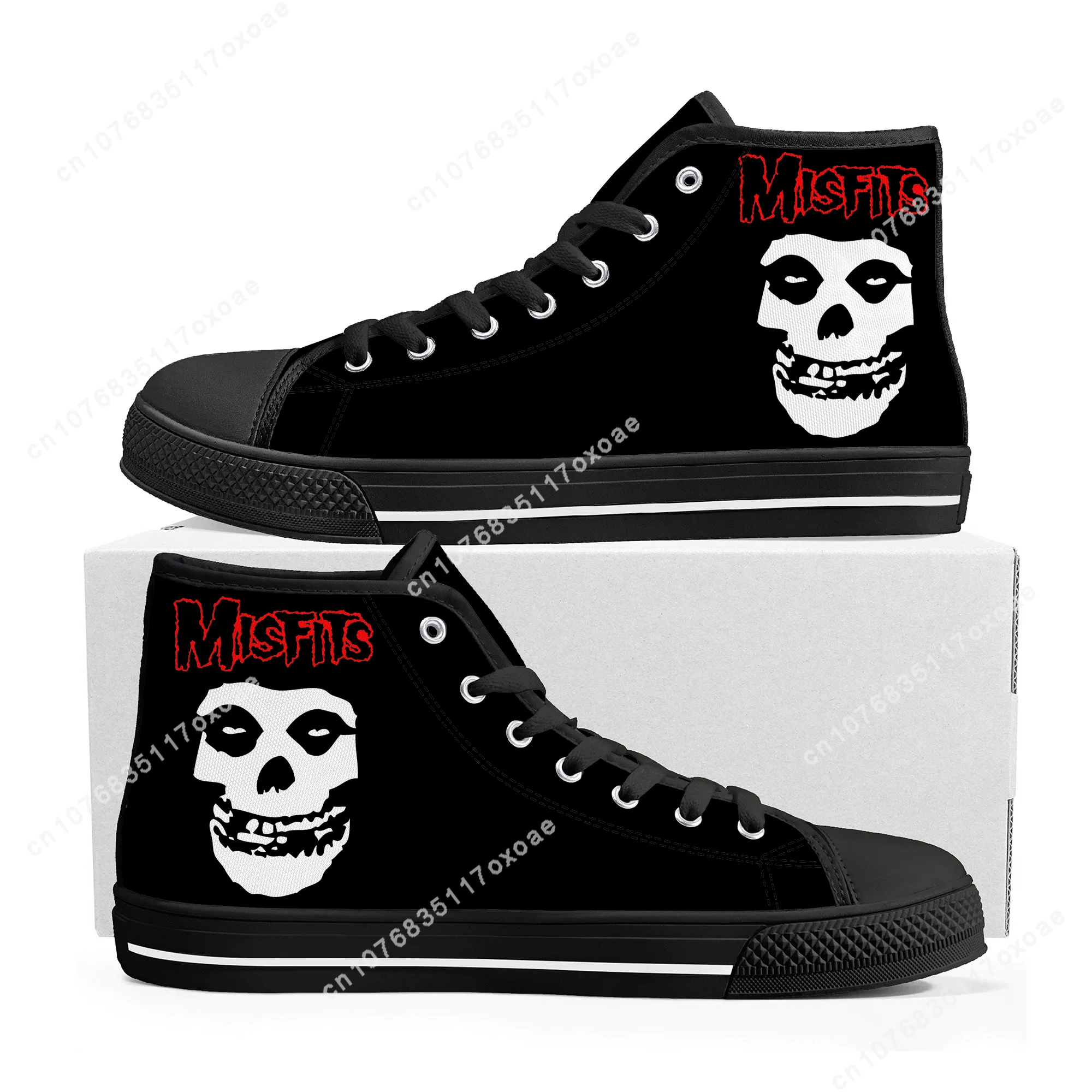 Misfits Skull Shoes High Top Sneakers Mens Womens Teenager High Quality Canvas Sneaker couple Casual Shoe Customize Shoe