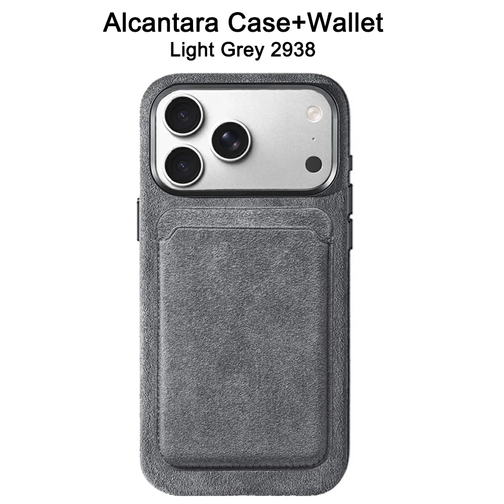 Italiaans Alcantara hoesje voor iPhone 17 Pro Max 17 Pro met MagSafe portemonnee cameraknop magnetische hoes oranje blauwe beschermhoes