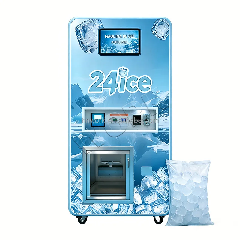 The Best-selling Reverse Osmosis Water Treatment Quantitative Ice Bag Automatic Ice Making and Selling Machine