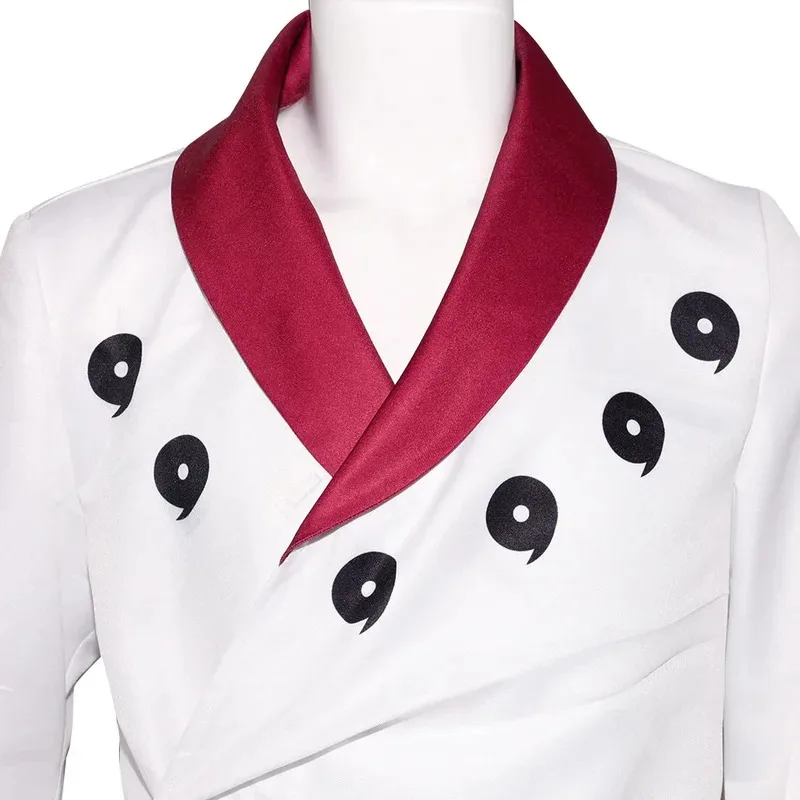 أوتشيها مادارا أنيمي تأثيري حلي ملابس بيضاء رجل هالوين تأثيري اوتشيها مادارا الملابس