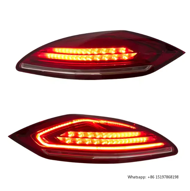 SJC Upgrade LED Taillight for Porsche Panamera 2010-2013 970.1 to 970.2 Turn Signal Rear Lights Car DRL Brake Tail Light System