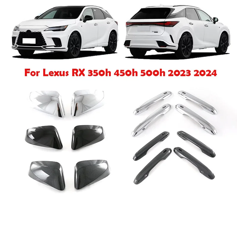 For Lexus NX RX 2022 2023 2024 250 300 350 350h 500h ABS Side Rearview Mirror Cover Door Handle bowl Cover Exterior acessorios