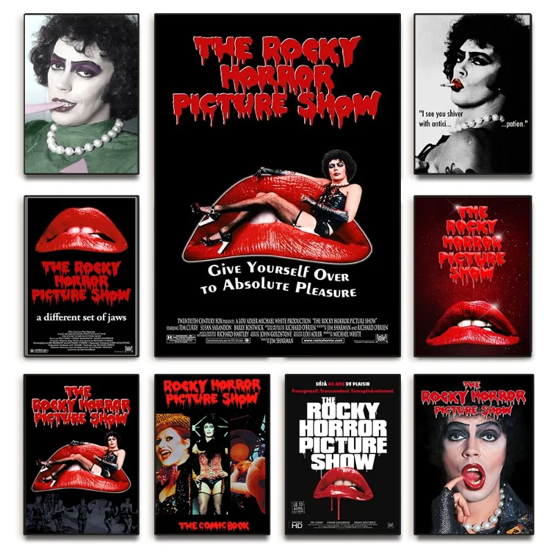 The Rocky Horror Picture Show Movie Poster 1975 Musical Comedy Horror Film Canvas Painting Print Wall Art Room Home Decoration