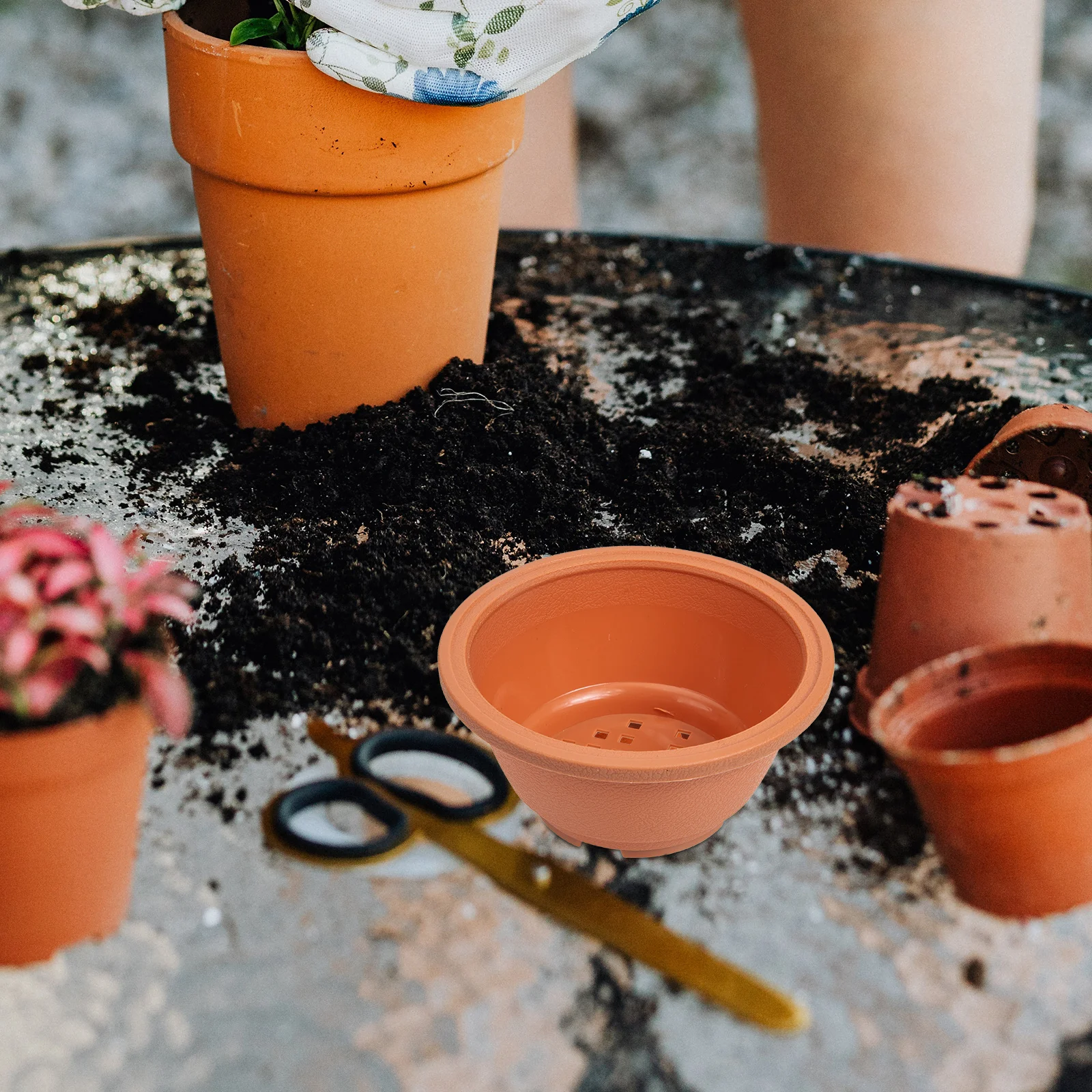 

10Pcs Succulent Plant Nursery Pots Thick ABS Plastic Planters for Small Plants Flower Pot Gardening Supply Garden Planting Tools