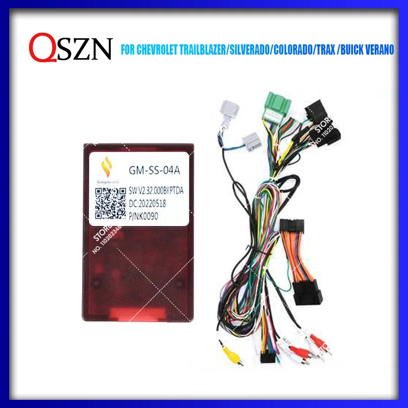 

QSZN Wiring Harness Canbus Box Decoder For CHEVROLET Trailblazer /SILVERADO/Colorado /BUICK Verano Car Radio Power Cable Adapter