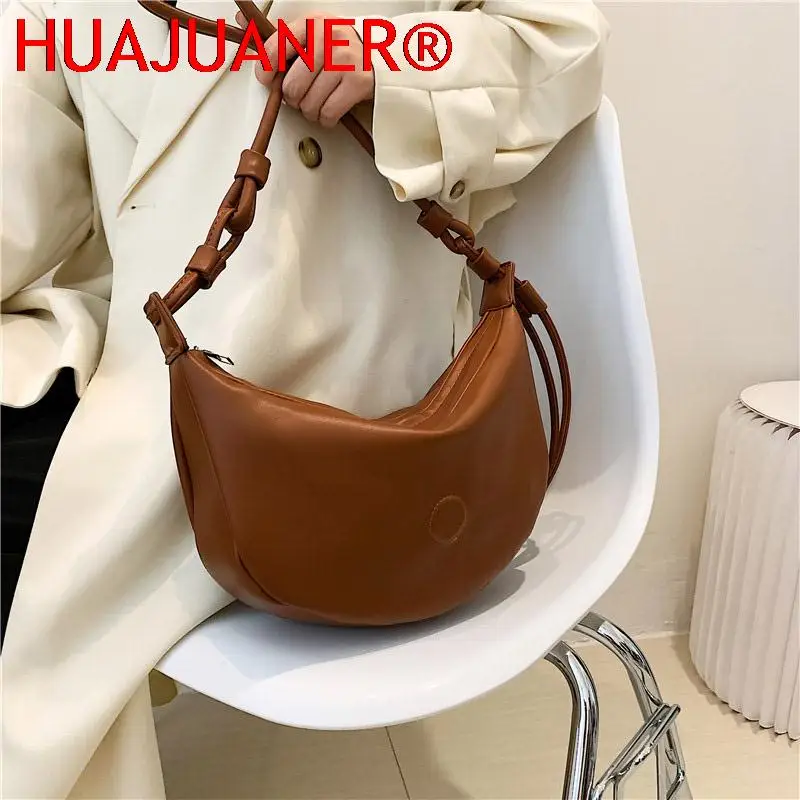 

2023 New Vintage Hobo Bag Small PU Leather Shoulder Crossbody Bag For Women Brand Designer Purse And Handbags Female Tote Bags
