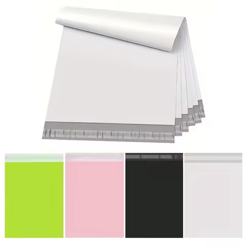 30/50/100PCS Self-Seal Multicolour Mailer Bags - Durable Shipping Envelopes for Secure Packaging & Storage