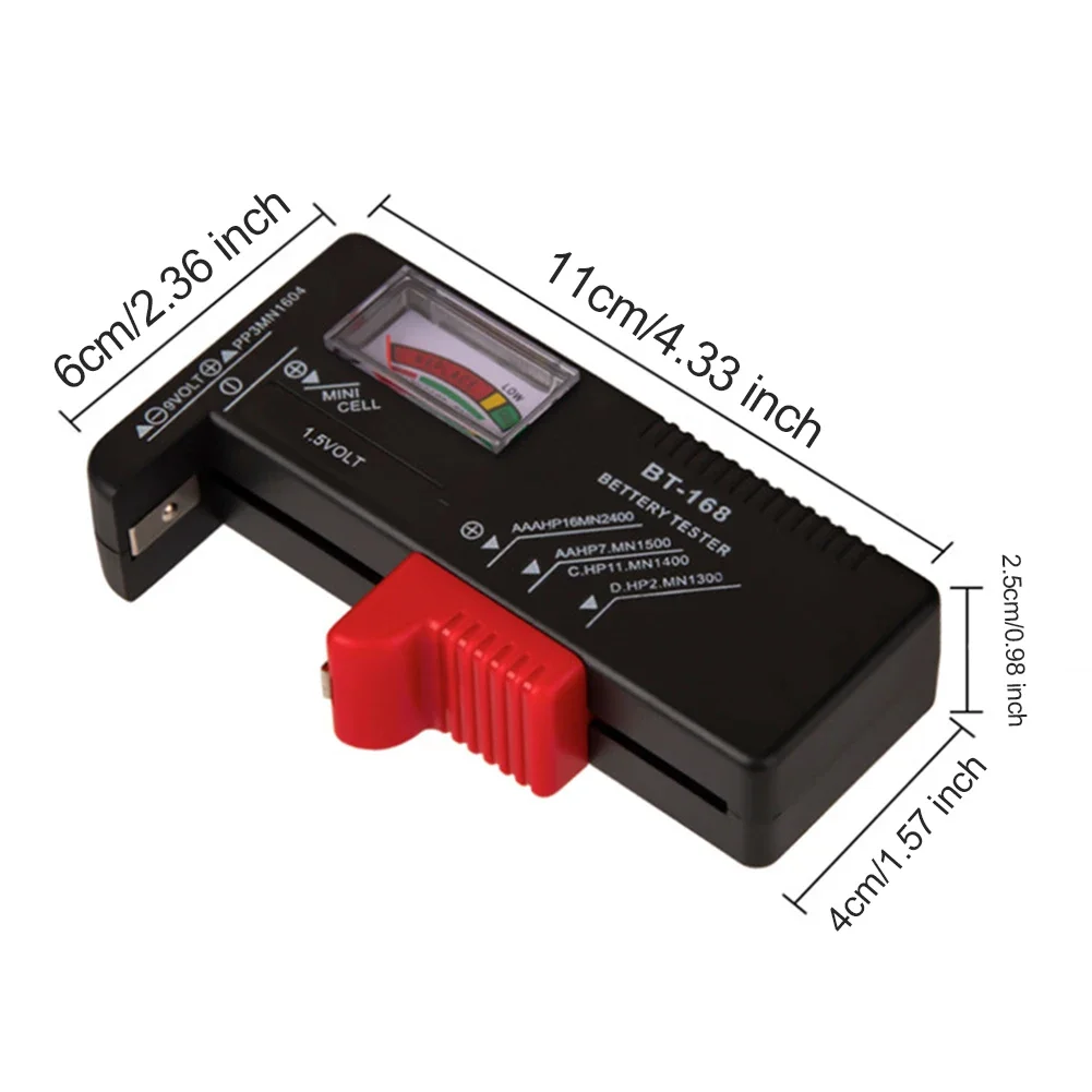 BT-168 /BT-168D Battery Analyzer Universal Battery Testing Meter Battery Checker Volt Measure for C D AA AAA 9V 1.5V Button Cell