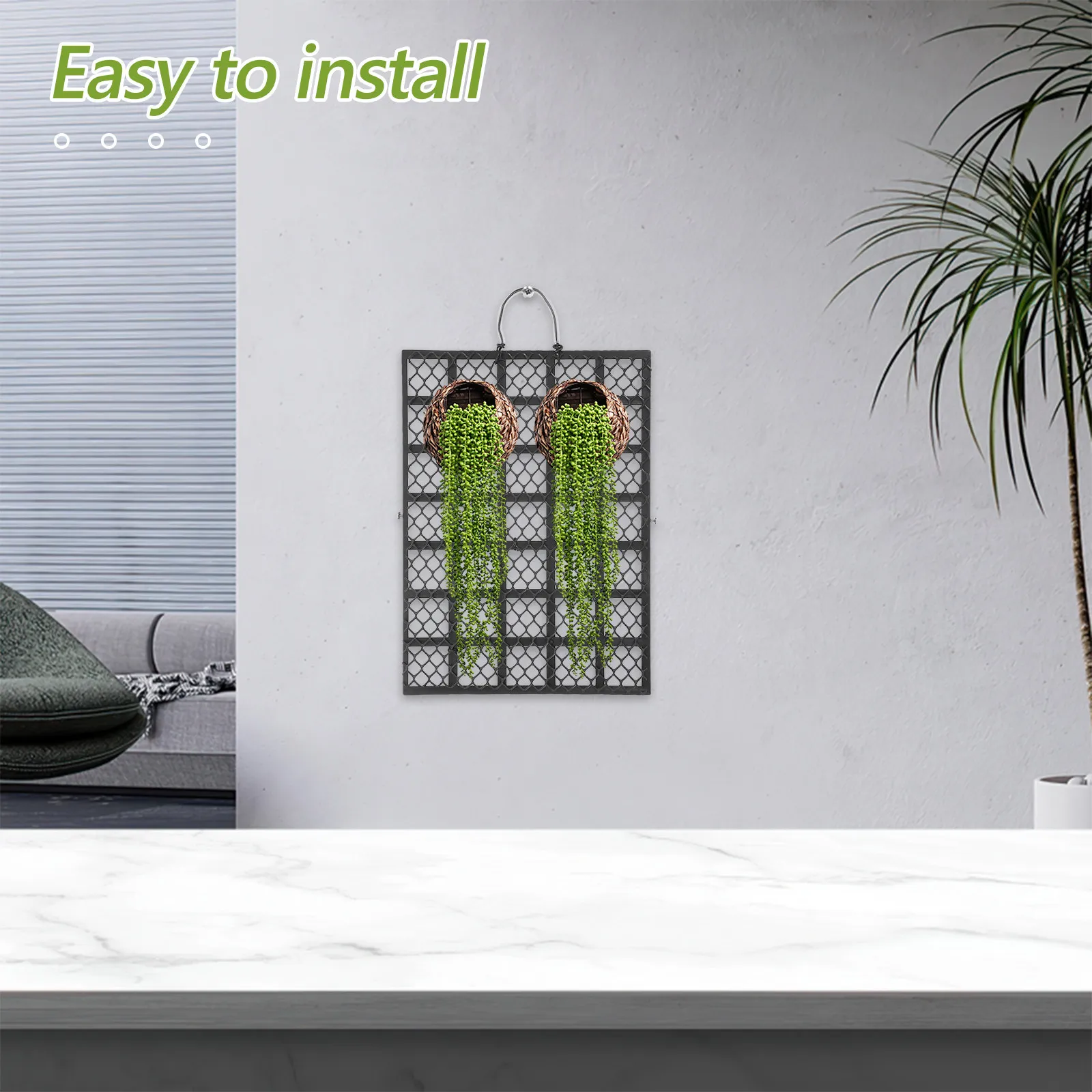 Rustic Wall Mounted Planter Staghorn Ferns Orchids Indoor Plant Holder Easy Install Vertical Wall Decor Space Saving Home Decor