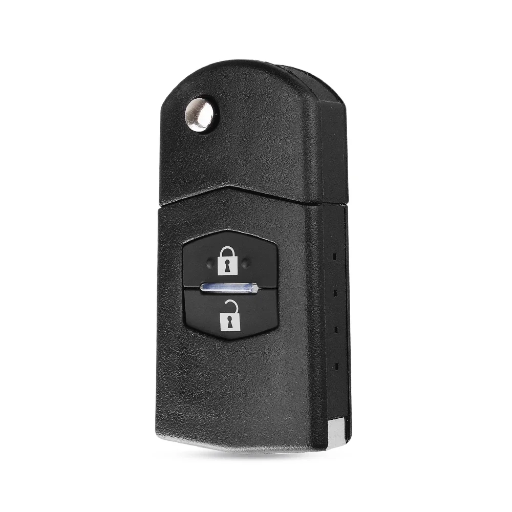 KEYYOU-carcasa de llave remota de coche plegable, 3 botones, sin cortar, para MAZDA 2, 3, 5, 6, RX8, MX5, reemplazo, envío gratis